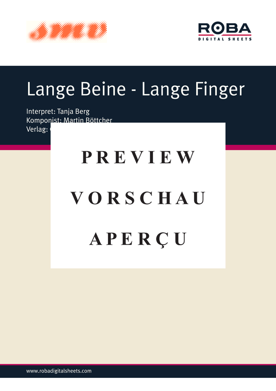 Product gallery: Page 2 of 3 Lange Beine - Lange Finger , Berg, Tanja, Piano and Voice