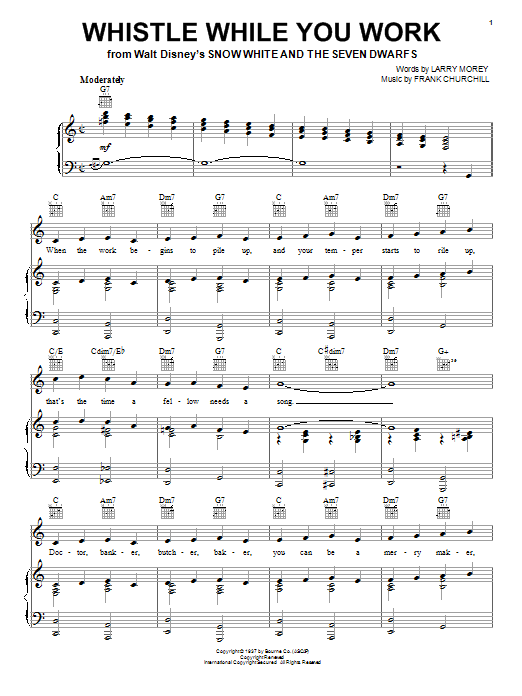 Produktbild zu: Whistle While You Work (from Snow White And The Seven Dwarfs)