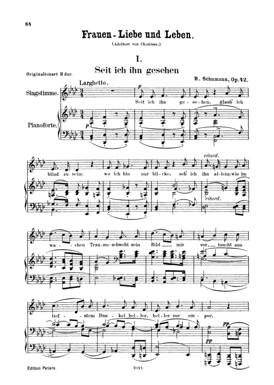 Product picture to: Seit ich ihn gesehen, Op.42 No.1Robert Schumann