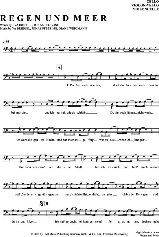 Produktgalerie: Seite 1 von 4 Regen und Meer , Juli, (Violon-Cello)