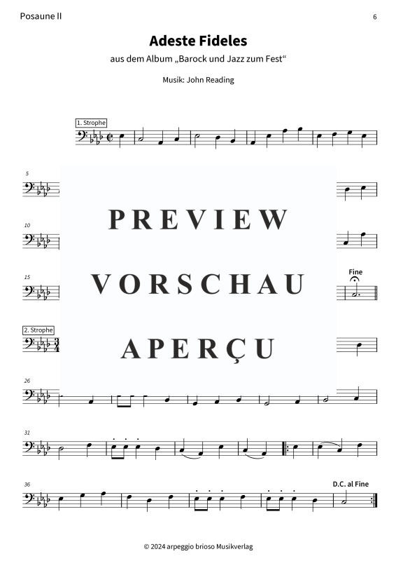 Product gallery: Page 8 of 8 Adeste Fideles - aus dem Album Barock und Jazz zum Fest, , (Duet 2x trombone)