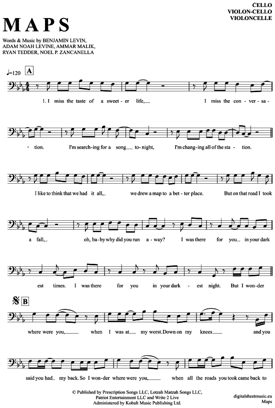 Produktbild zu: Maps Maroon 5