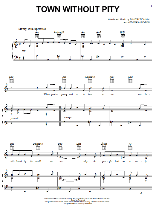 Produktgalerie: Seite 1 von 1 Town Without Pity, Gene Pitney, Gesang, Gitarre, Klavier