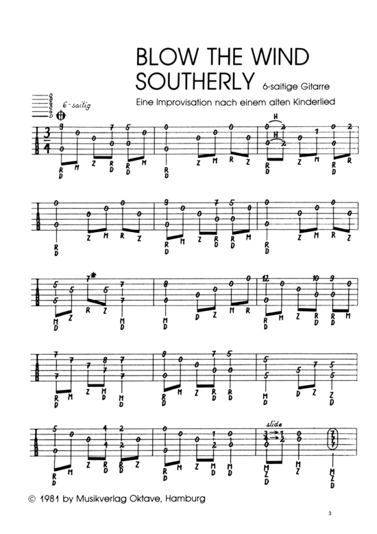 Product picture to: Blow the Wind Southerly Vic Abram (engl. Folk-Gitarrist)