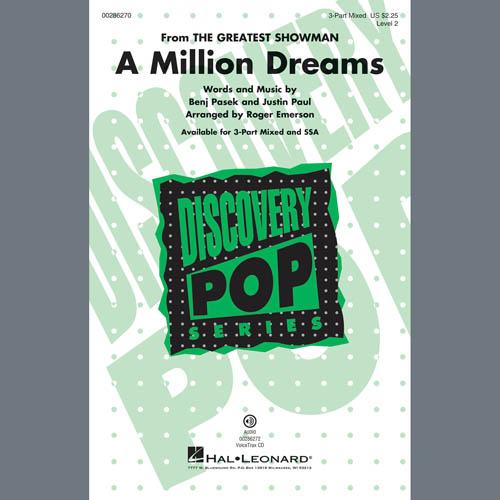 Product picture to: A Million Dreams (from The Greatest Showman) (arr. Roger Emerson)