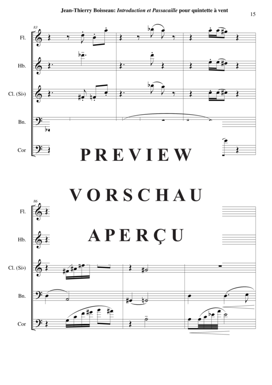 Produktgalerie: Seite 16 von 50 Introduction et Passacaille , , (Holzbläser Quintett)