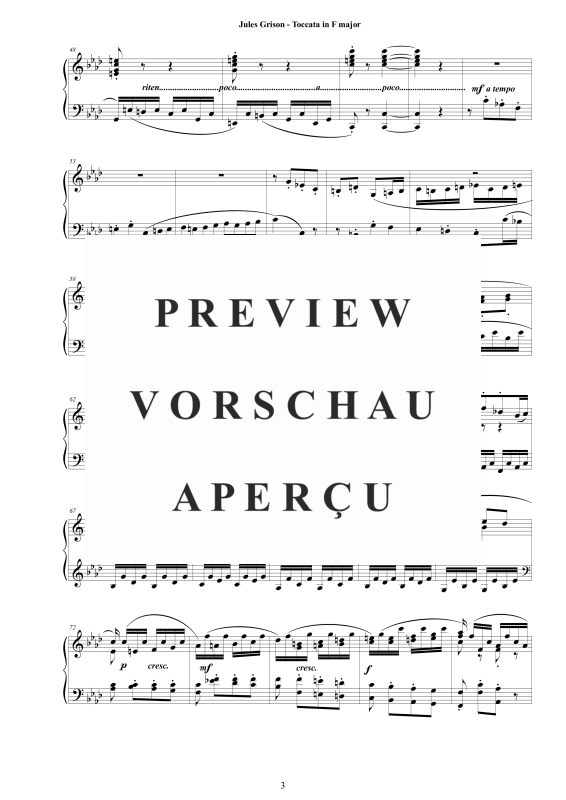 Produktgalerie: Seite 4 von 11 Toccata in F major, , Klavier