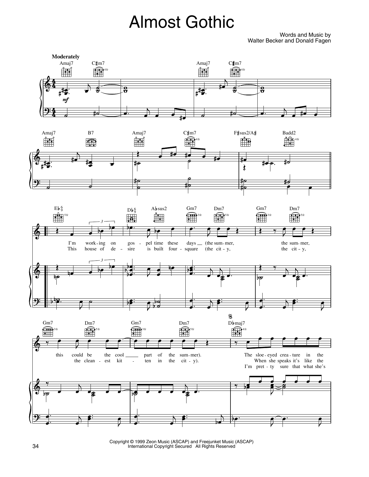 Produktgalerie: Seite 1 von 1 Almost Gothic, Steely Dan, Gesang, Gitarre, Klavier