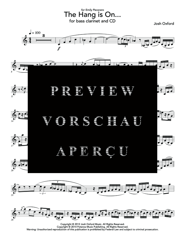 Product gallery: Page 5 of 9 The Hang is On..., , (bass clarinet and CD)