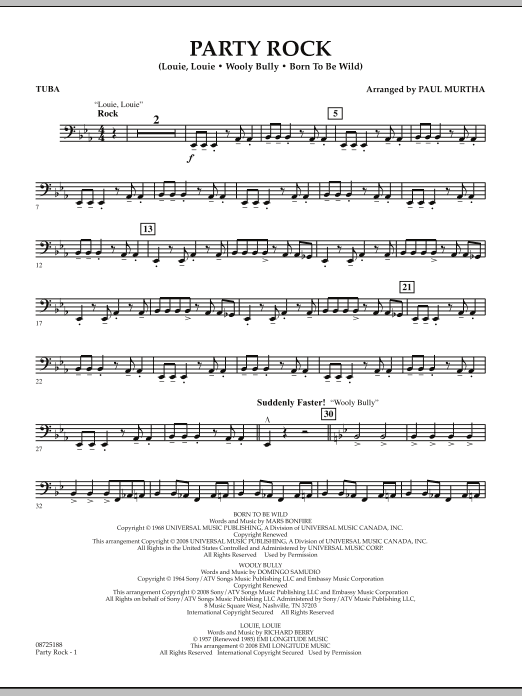 Produktgalerie: Seite 1 von 1 Party Rock - Tuba, Paul Murtha, Ensemble
