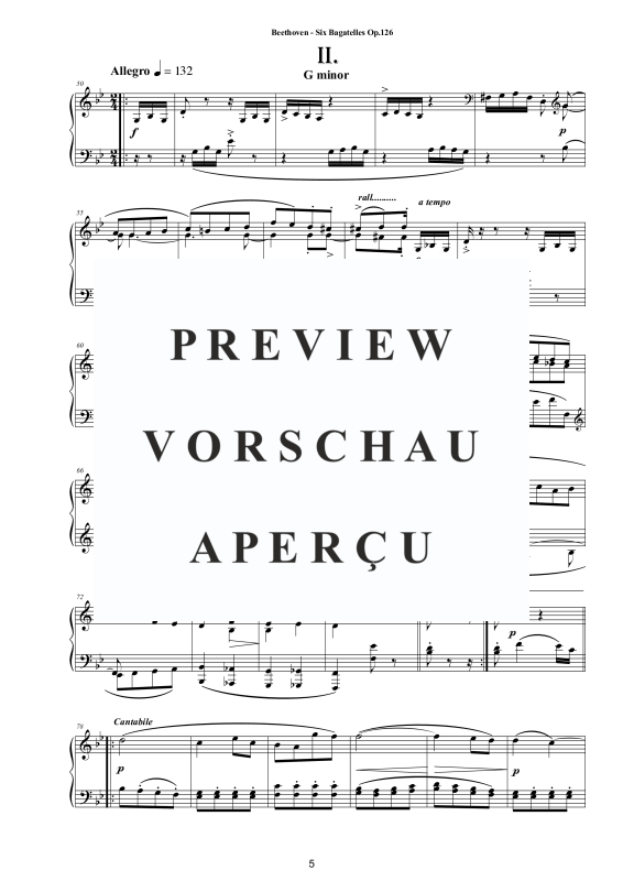Produktgalerie: Seite 6 von 11 Six Bagatelles for Piano Op.126, , Klavier Solo
