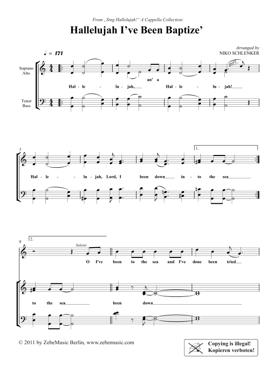 Produktgalerie: Seite 1 von 5 Hallelujah, I´ve Been Baptize, , Gemischter Chor
