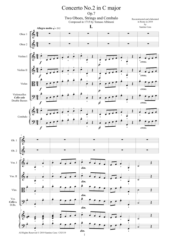 Product picture to: Concerto No.2 in C-Dur Op.7Tomaso Albinoni