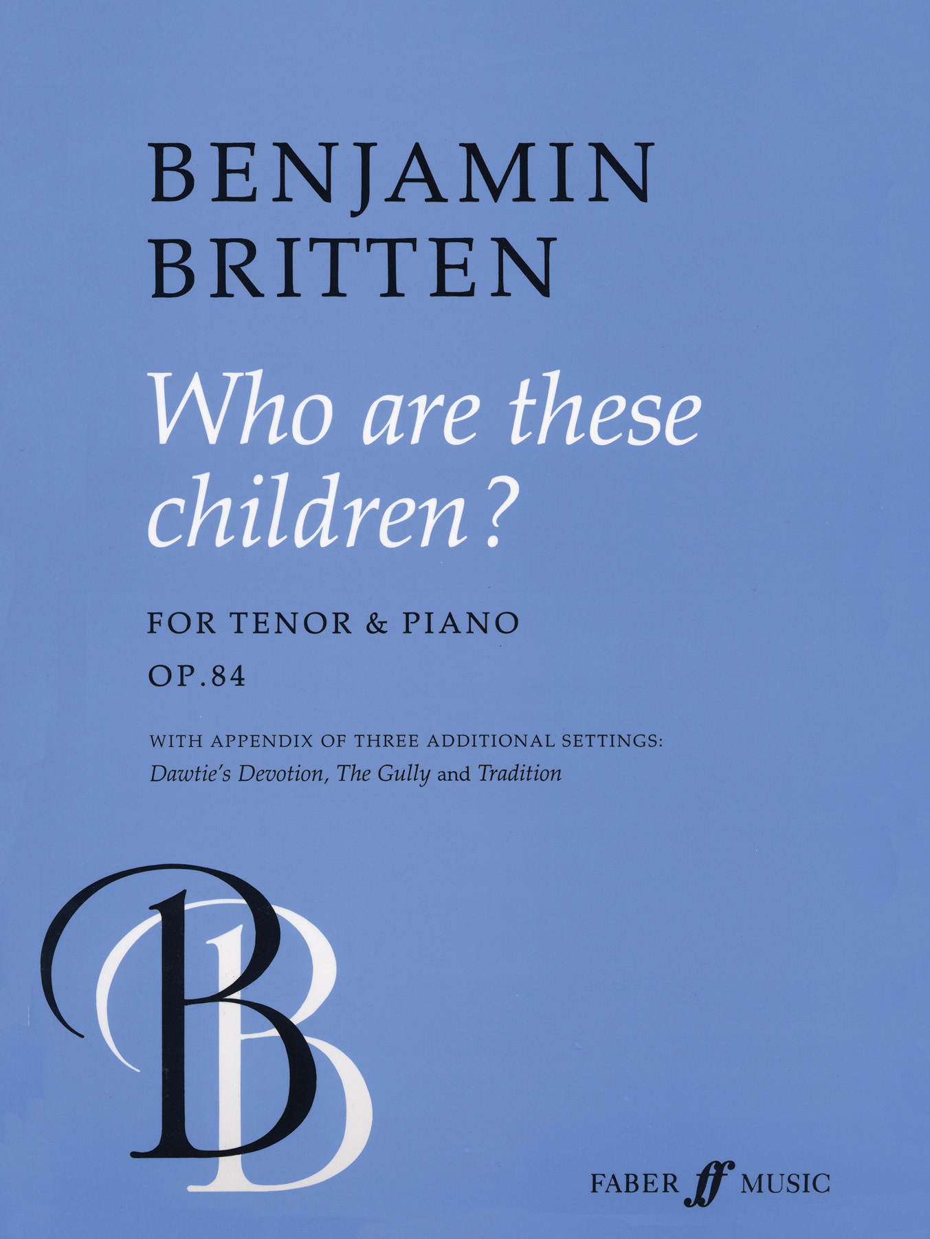 cover: A Riddle (The Earth) (from 'Who are these children?'), Benjamin Britten, Gesang, Klavier