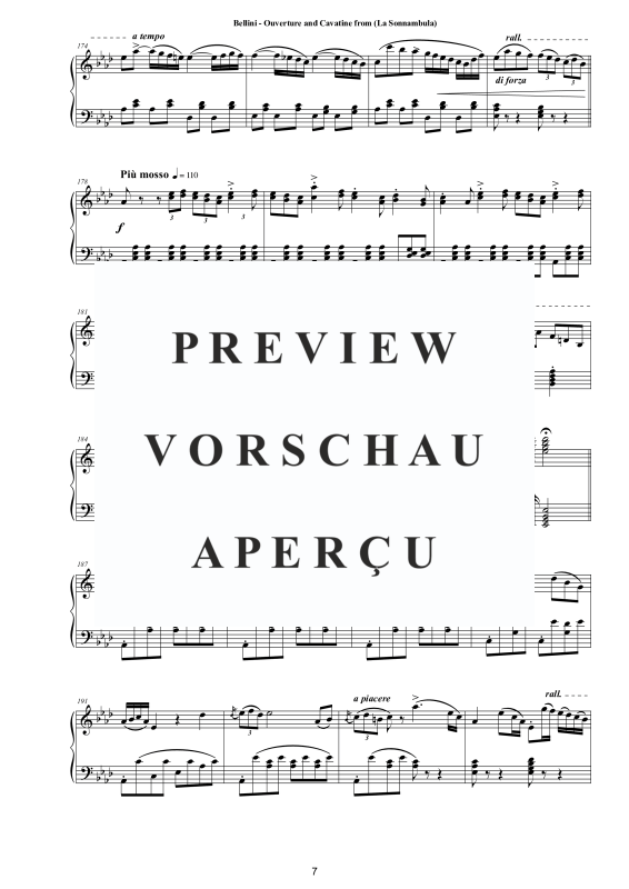 Produktgalerie: Seite 8 von 11 Ouverture and Cavatine from (La Sonnambula), , Klavier Solo