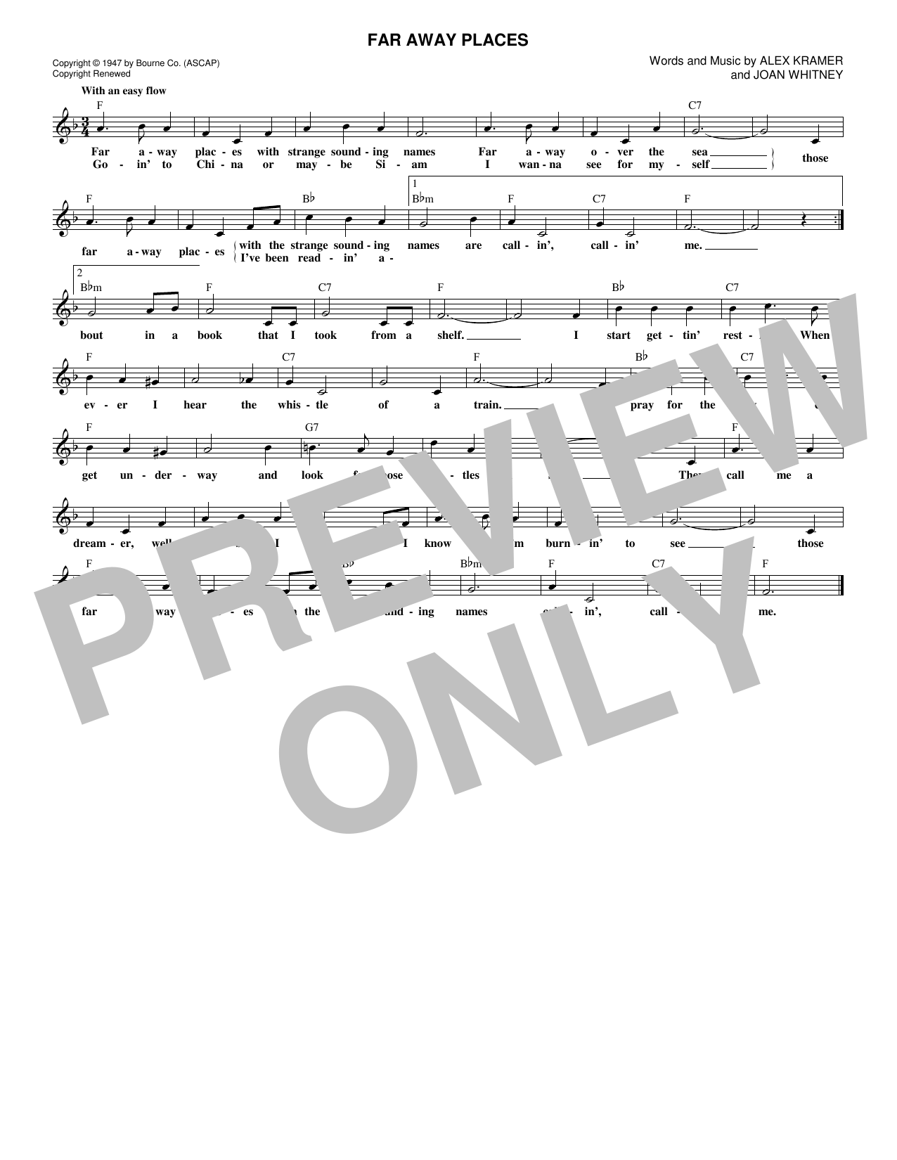 Product gallery: Page 1 of 1 Far Away Places, Alex Kramer