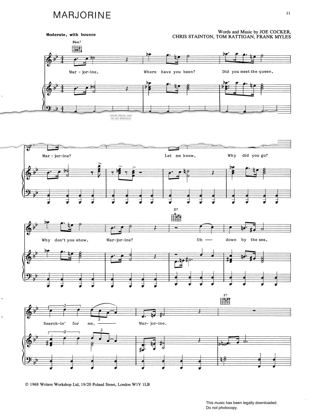Produktgalerie: Seite 1 von 1 Marjorine, Joe Cocker, Gesang, Gitarre, Klavier