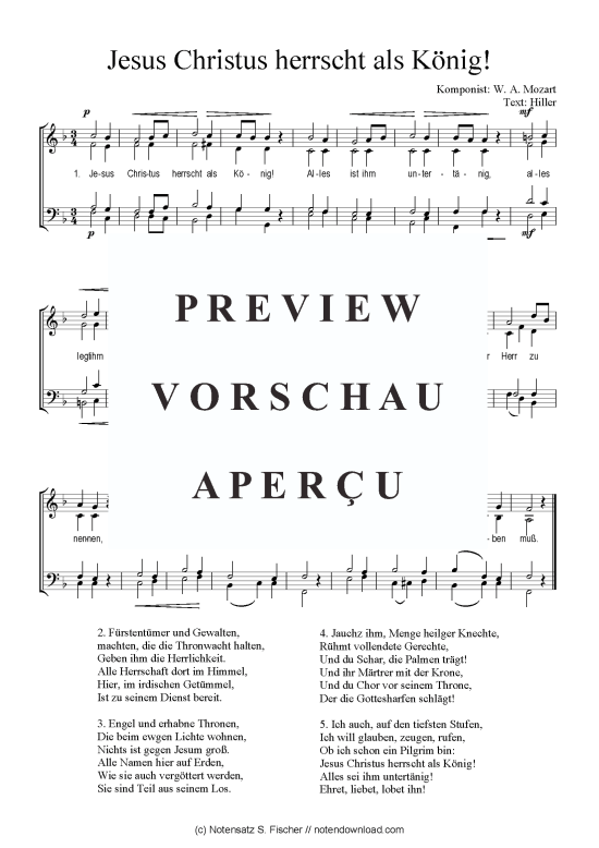 Produktbild zu: Jesus Christus herrscht als König! W. A. Mozart / Hiller