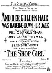 cover: And Her Golden Hair Was Hanging Down Her Back, Felix McGlennon, Gesang, Klavier