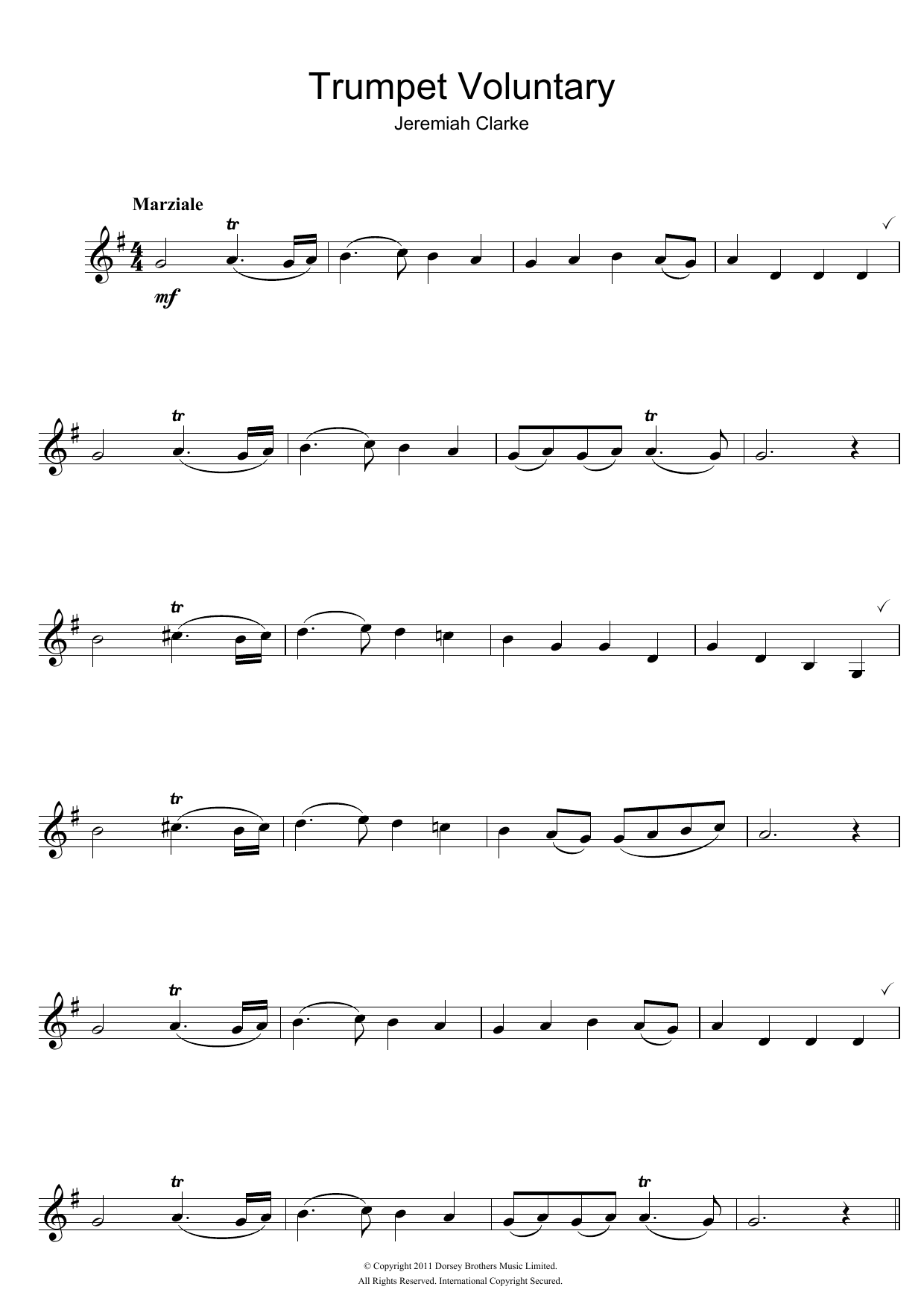 Product gallery: Page 1 of 1 Trumpet Voluntary, Jeremiah Clarke