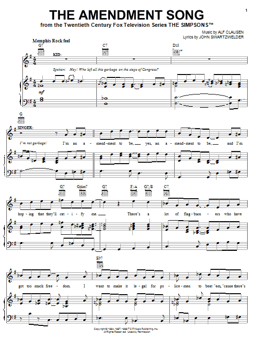 Produktbild zu: The Amendment Song