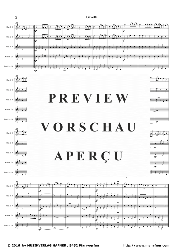 gallery: Gavotte, , (Clarinet Quintet)