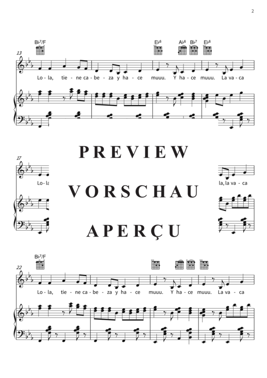 Produktgalerie: Seite 5 von 6 La Vaca Lola, , (Gesang + Klavier, Gitarre)