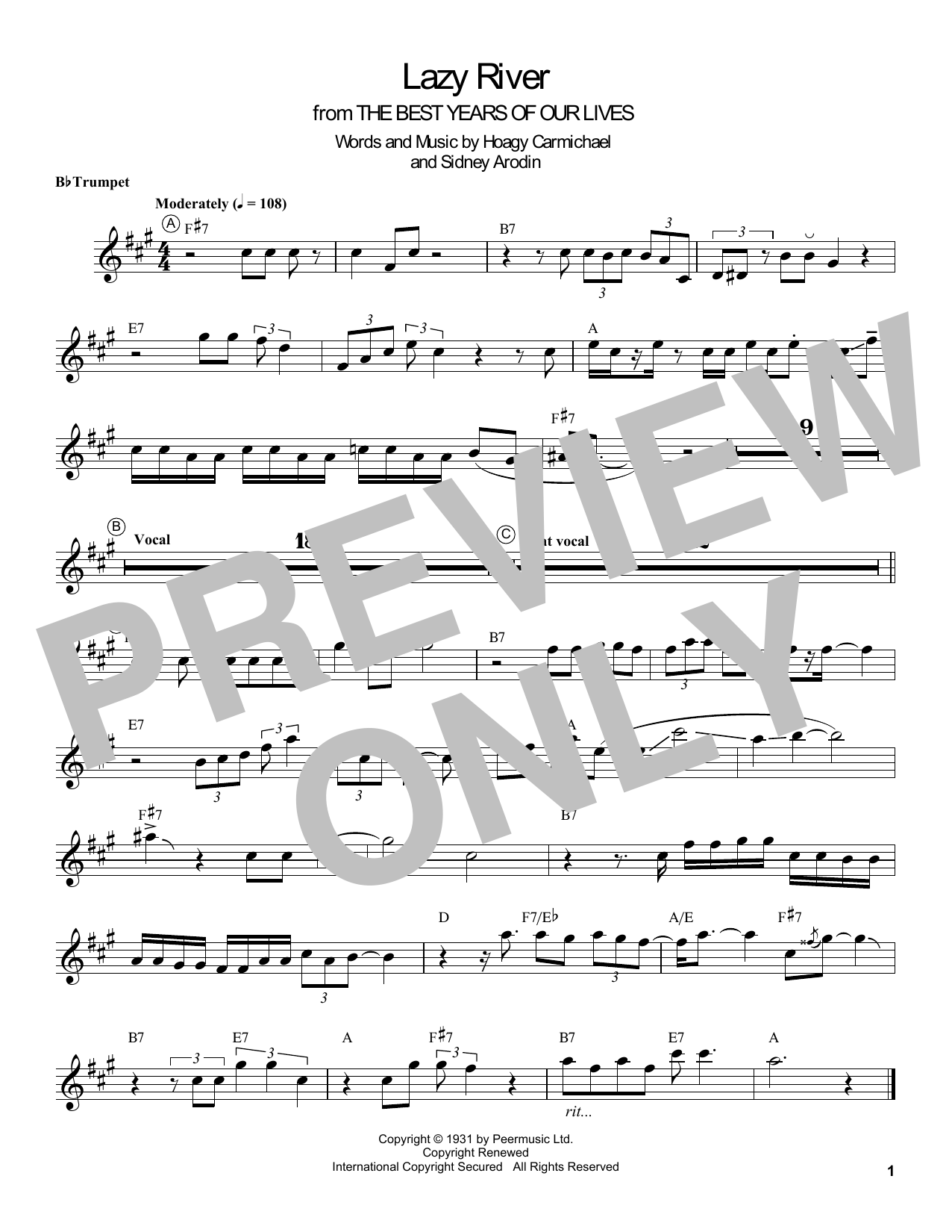 Produktgalerie: Seite 1 von 1 Lazy River, Louis Armstrong, Trompete
