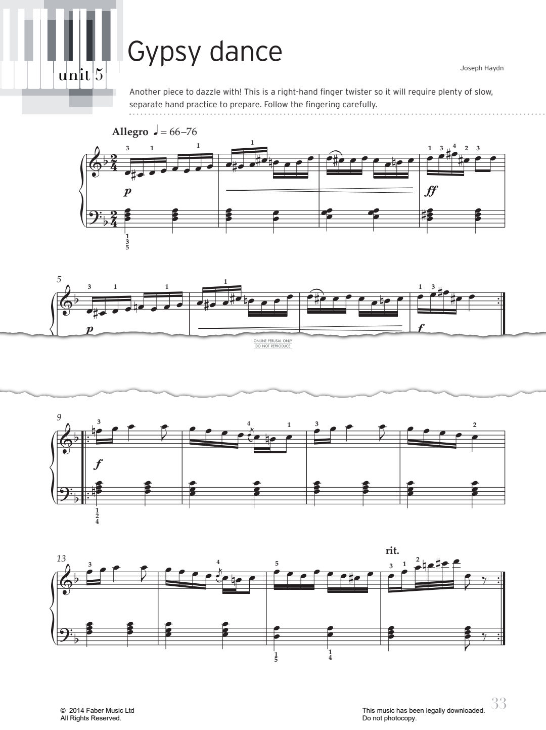 Produktgalerie: Seite 1 von 1 Gypsy Dance, Joseph Haydn, Klavier