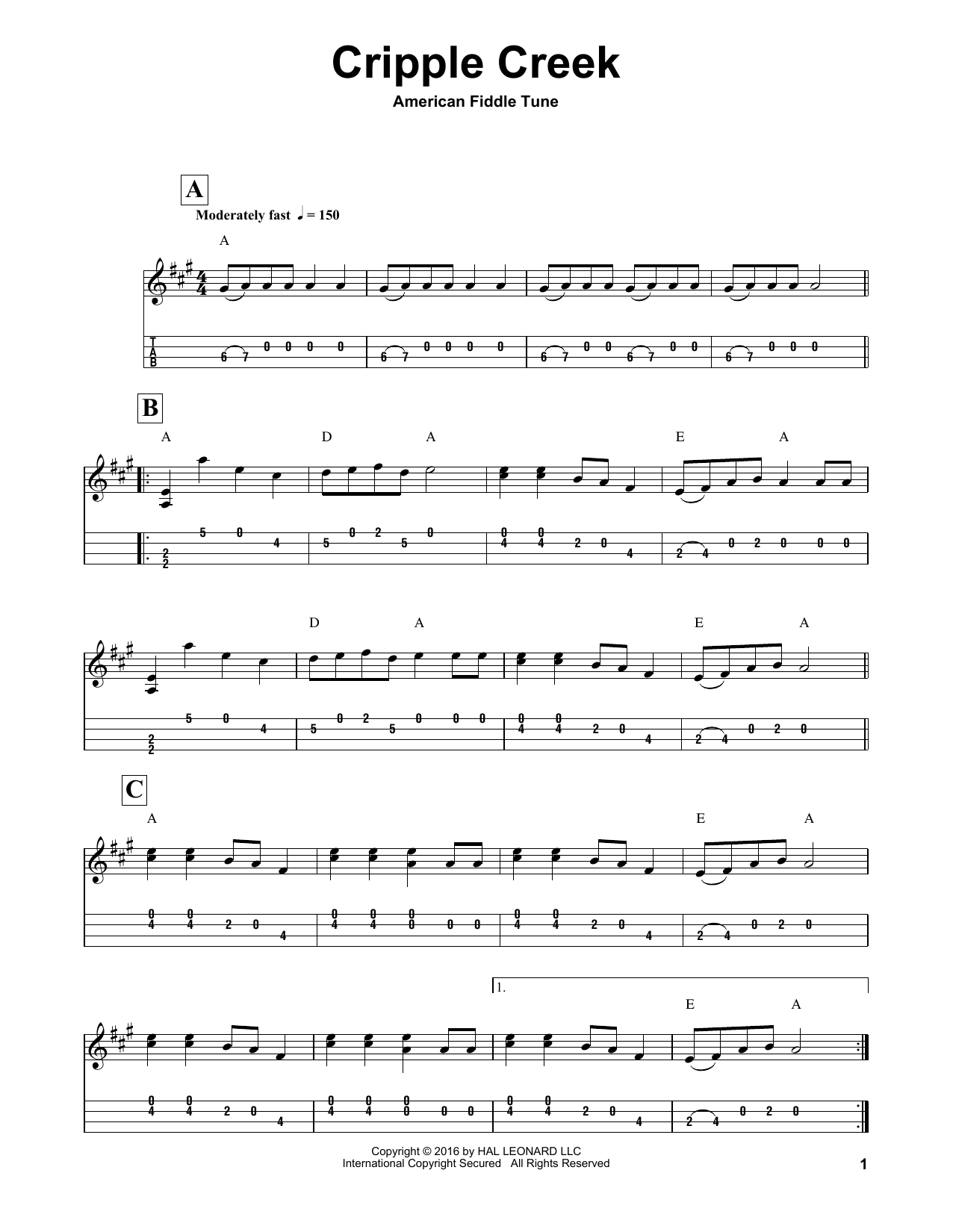 Produktgalerie: Seite 1 von 1 Cripple Creek, American Fiddle Tune