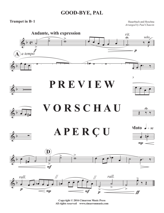Produktgalerie: Seite 5 von 9 Good-bye, Pal , , (Blechbläserquintett)
