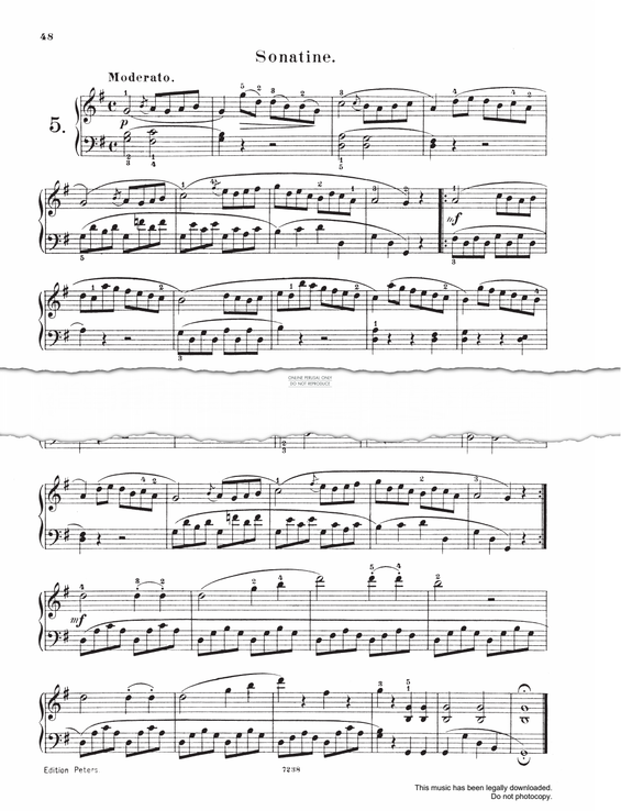 Produktgalerie: Seite 1 von 1 Sonatina In G Major, Ludwig van Beethoven, Klavier