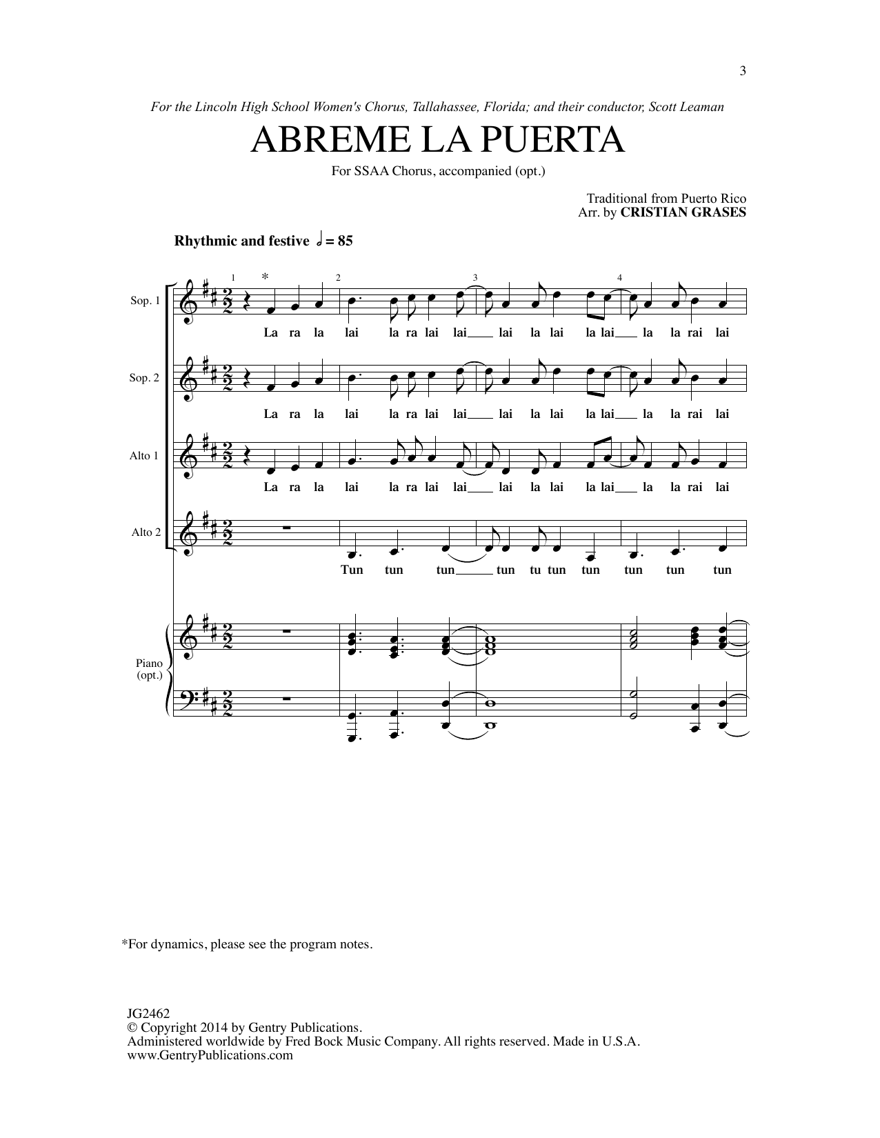 Produktgalerie: Seite 1 von 1 Abreme La Puerta, Cristian Grases, Chor