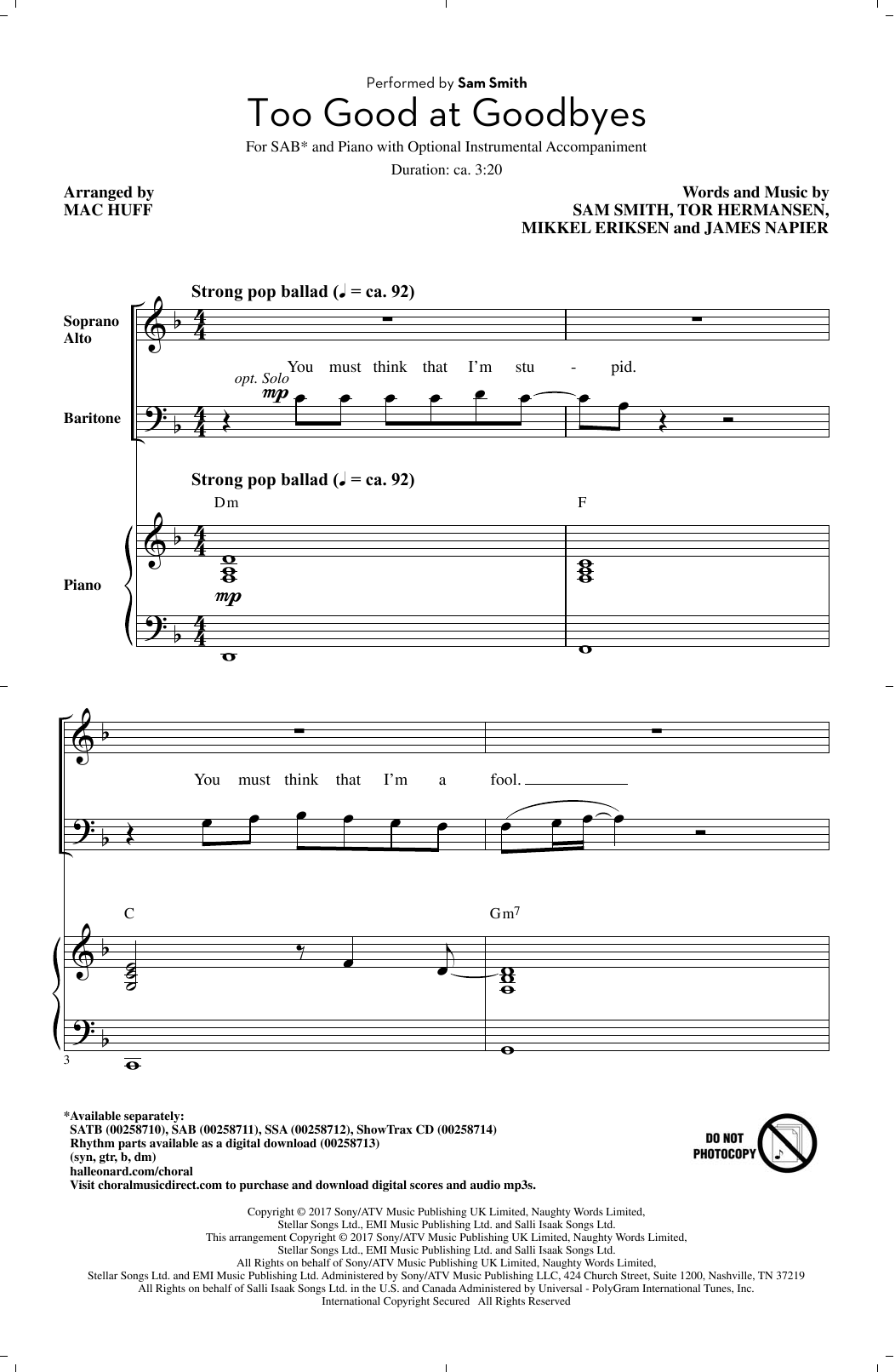 Produktbild zu: Too Good At Goodbyes