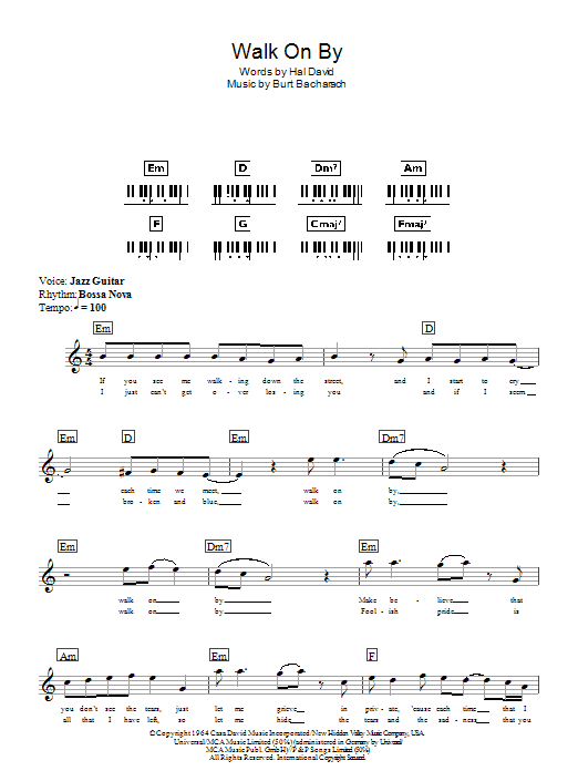 Produktgalerie: Seite 1 von 1 Walk On By, Dionne Warwick, Klavier