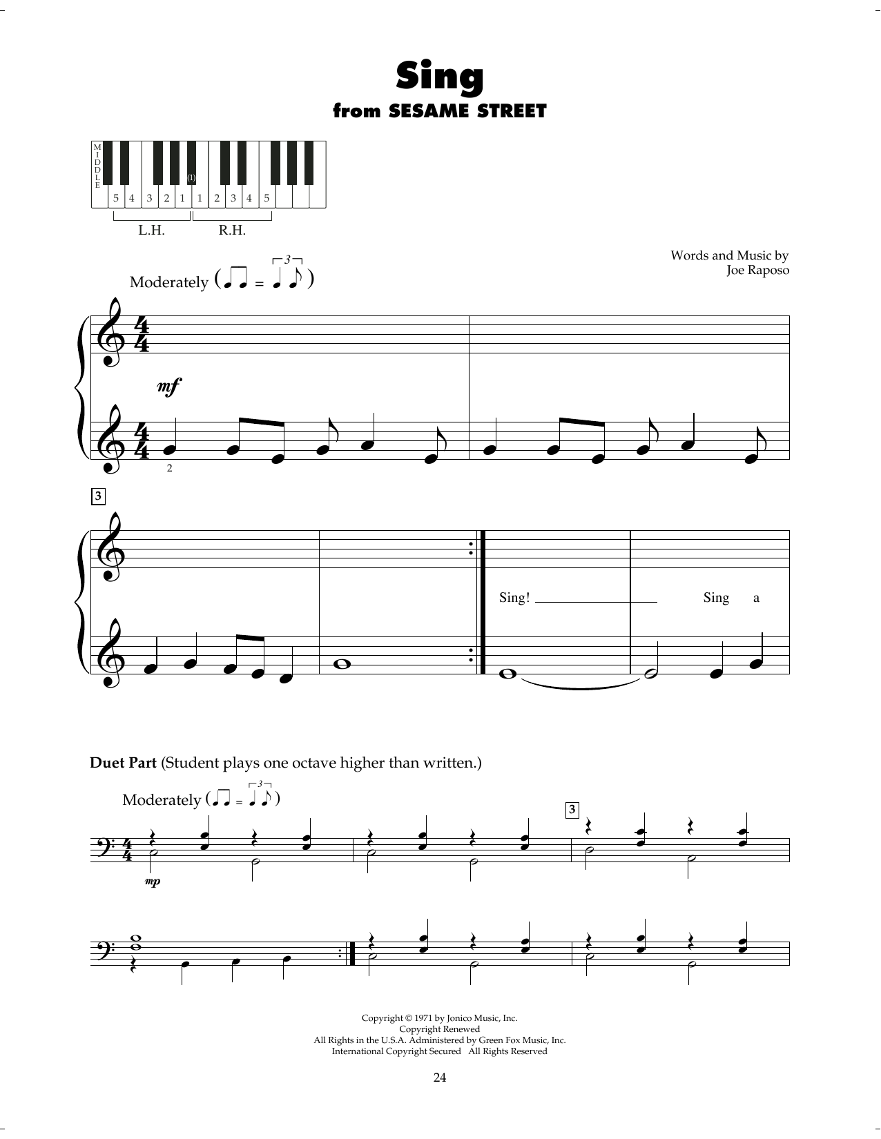 Produktgalerie: Seite 1 von 1 Sing, The Carpenters, Klavier