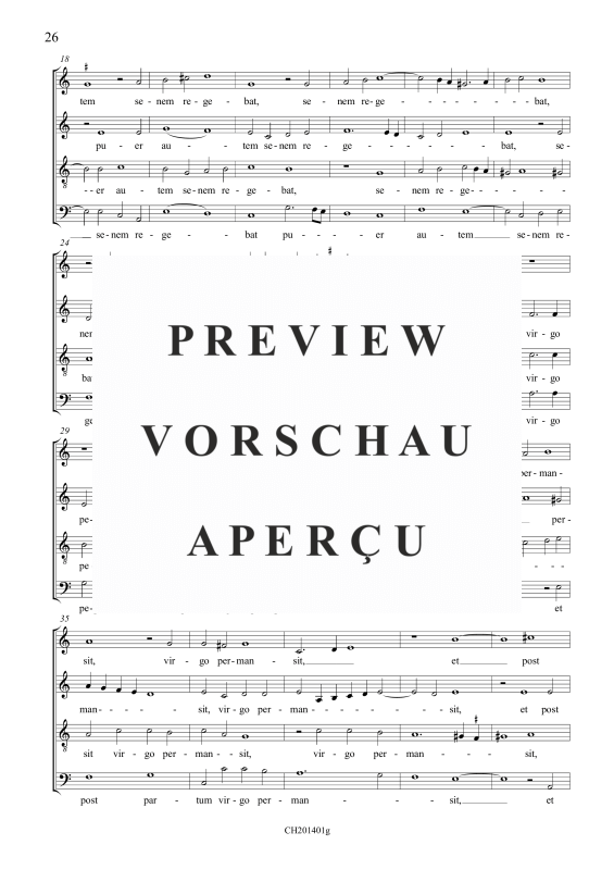 gallery: Senex puerum portabat, , (Gemischter Chor)