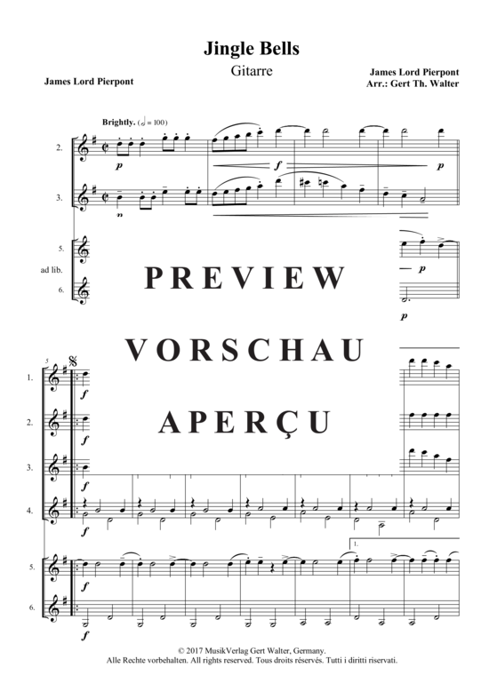 Produktgalerie: Seite 2 von 3 Jingle Bells , , (Gitarre Ensemble 4-6 stimmig)