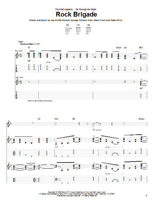 Produktgalerie: Seite 1 von 1 Rock Brigade, Def Leppard, Gitarre