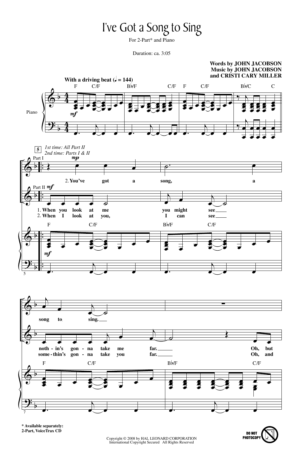 Product picture to: I've Got A Song To Sing