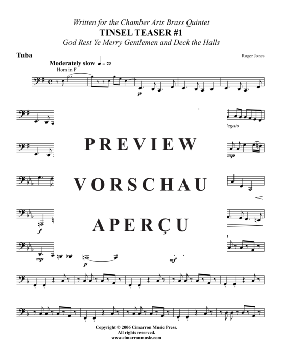 Produktgalerie: Seite 15 von 16 Tinsel Teaser 1 , , (Blechbläserquintett)