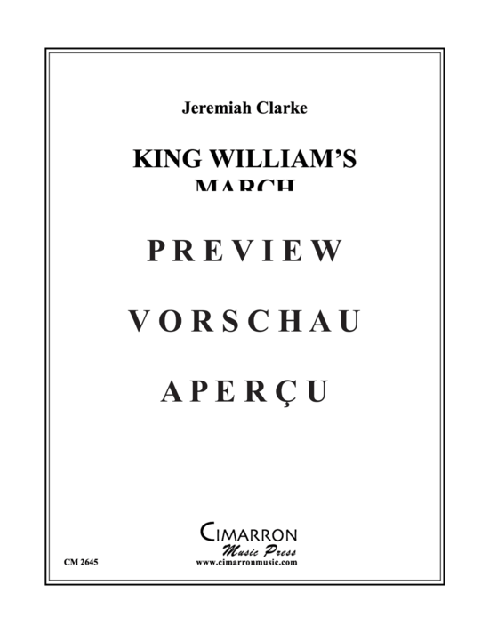 Produktgalerie: Seite 2 von 9 King William's March , , (Blechbläserquintett)