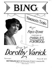 cover: Bing, Charles Forwood, Gesang, Klavier