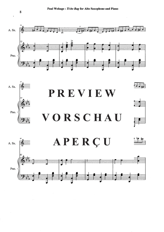 Product gallery: Page 9 of 21 Tibo Rag , , (alto saxophone + piano)