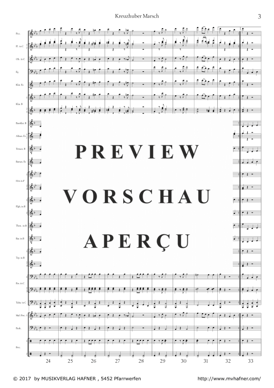 Product gallery: Page 8 of 11 Kreuzhuber Marsch, , (large wind orchestra)