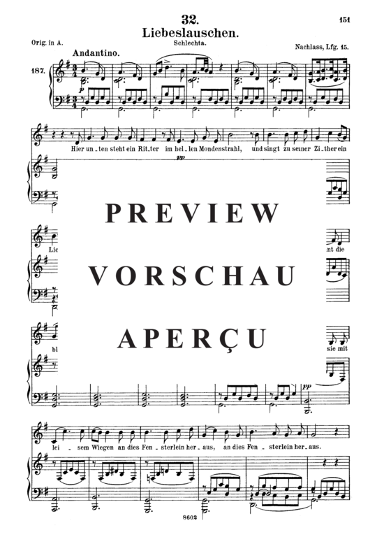 Product gallery: Page 2 of 5 Liebeslauschen D.698, , Medium Voice and Piano
