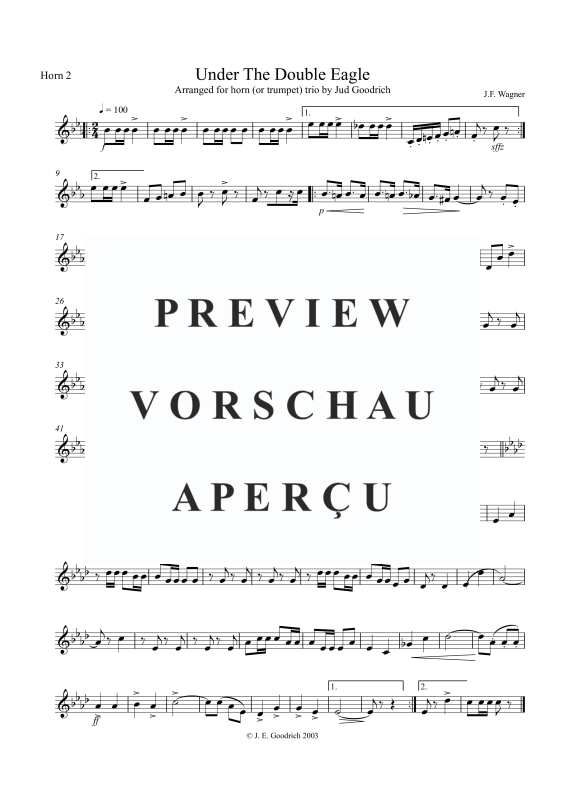 Produktgalerie: Seite 6 von 7 Unter dem Doppeladler, , Horn Trio