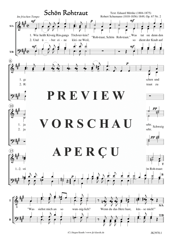 Schön Rohtraut Op. 67 Nr. 2