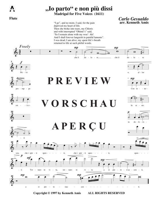 Produktgalerie: Seite 9 von 13 Io parto e non piu dissi , , (Holzbläserquintett)
