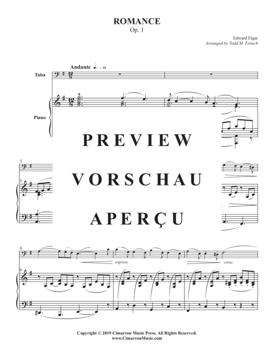 Product gallery: Page 3 of 11 Romance, Op. 1 , , (tuba + piano)